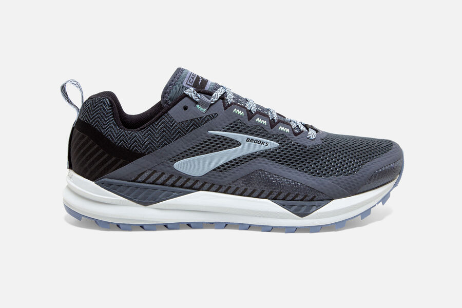 Tenis Corrida Trilha Brooks Cascadia 14 Feminino Brasil - Cinzentas Escuro 9152384-EN